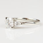 Round Brilliant Cut Lab-Grown Diamond Engagement Ring Trilogy
