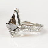 2ct Salt & Pepper Diamond Engagement Ring, Athena Setting