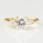 Round Brilliant Cut Lab-Grown Diamond Engagement Ring Trilogy