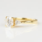 Round Brilliant Cut Lab-Grown Diamond Engagement Ring Trilogy