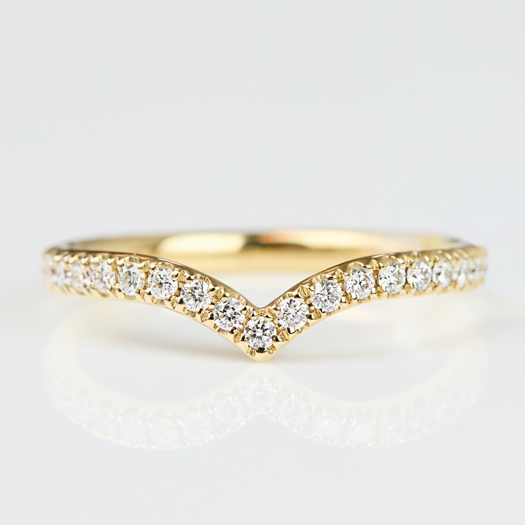 Yellow Gold Diamond Wedding Ring Women 