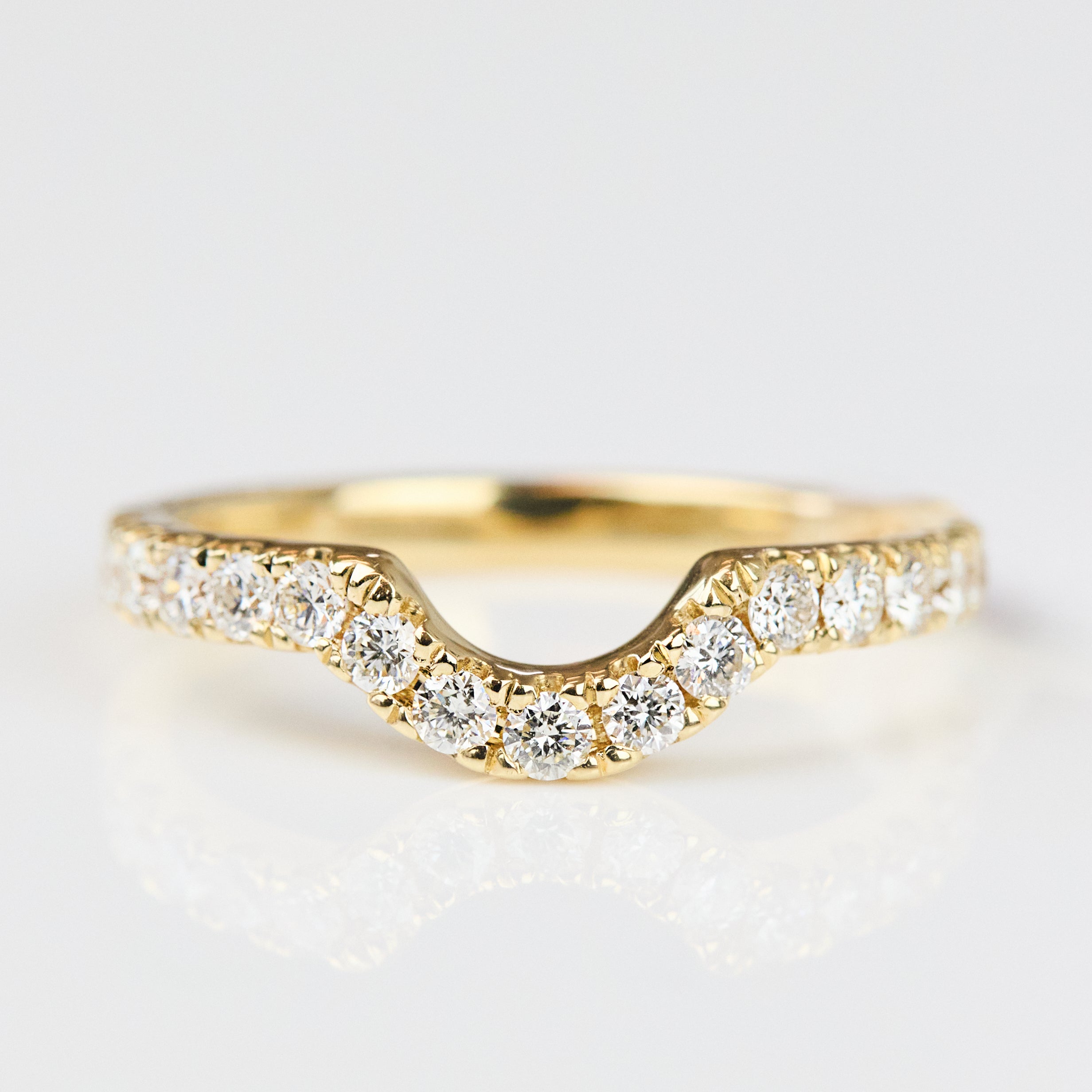 18ct yellow gold diamond wedding ring women