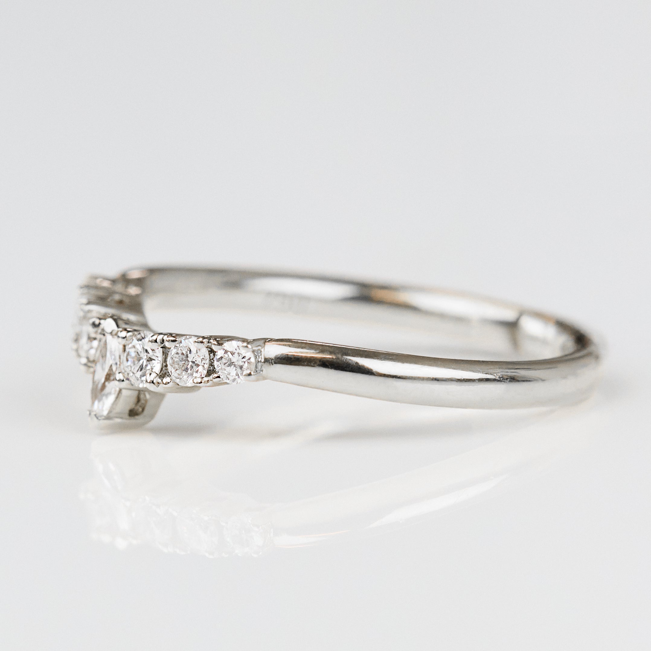 Platinum diamond wedding band