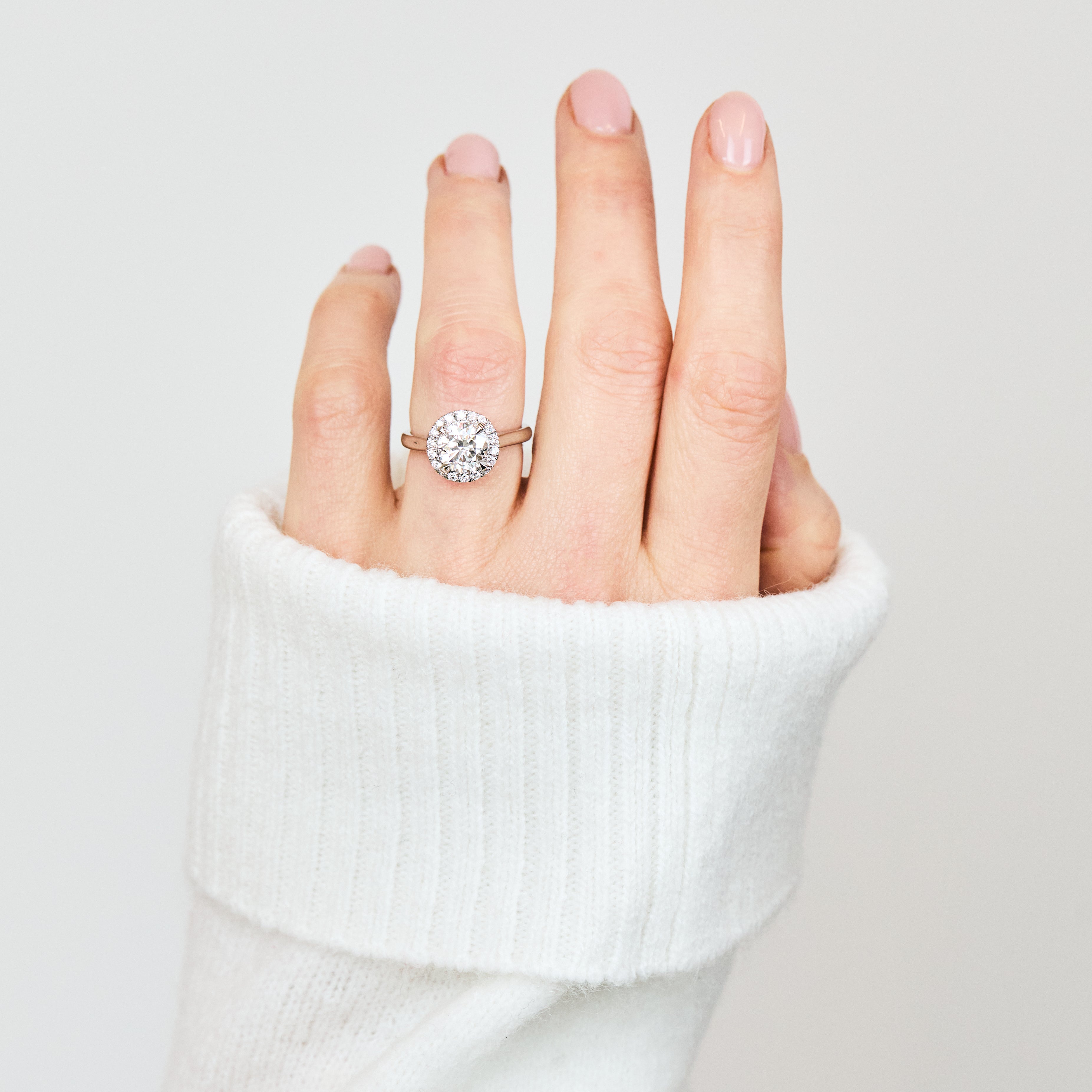 Round Brilliant Cut Lab-Grown Diamond Engagement Ring