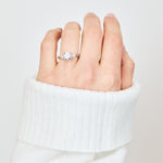 Round Brilliant Cut Lab-Grown Diamond Engagement Ring Trilogy