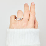 Round Brilliant Cut Lab-Grown Diamond Engagement Ring Trilogy