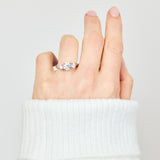 Round Brilliant Cut Lab-Grown Diamond Engagement Ring Trilogy