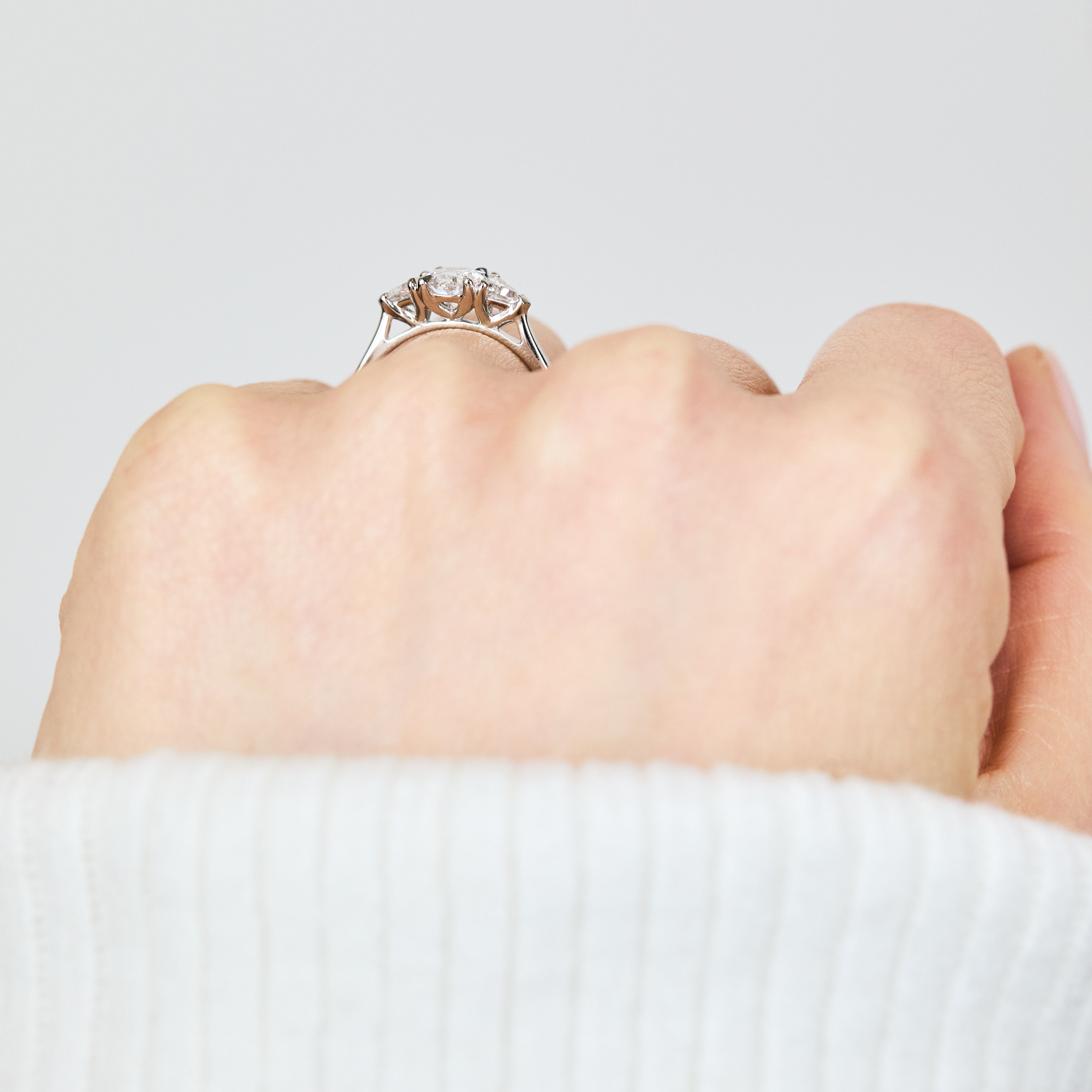 Oval Lab-Grown Engagement Ring Trilogy