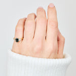 Oval Green Sapphire Engagement Ring Trilogy