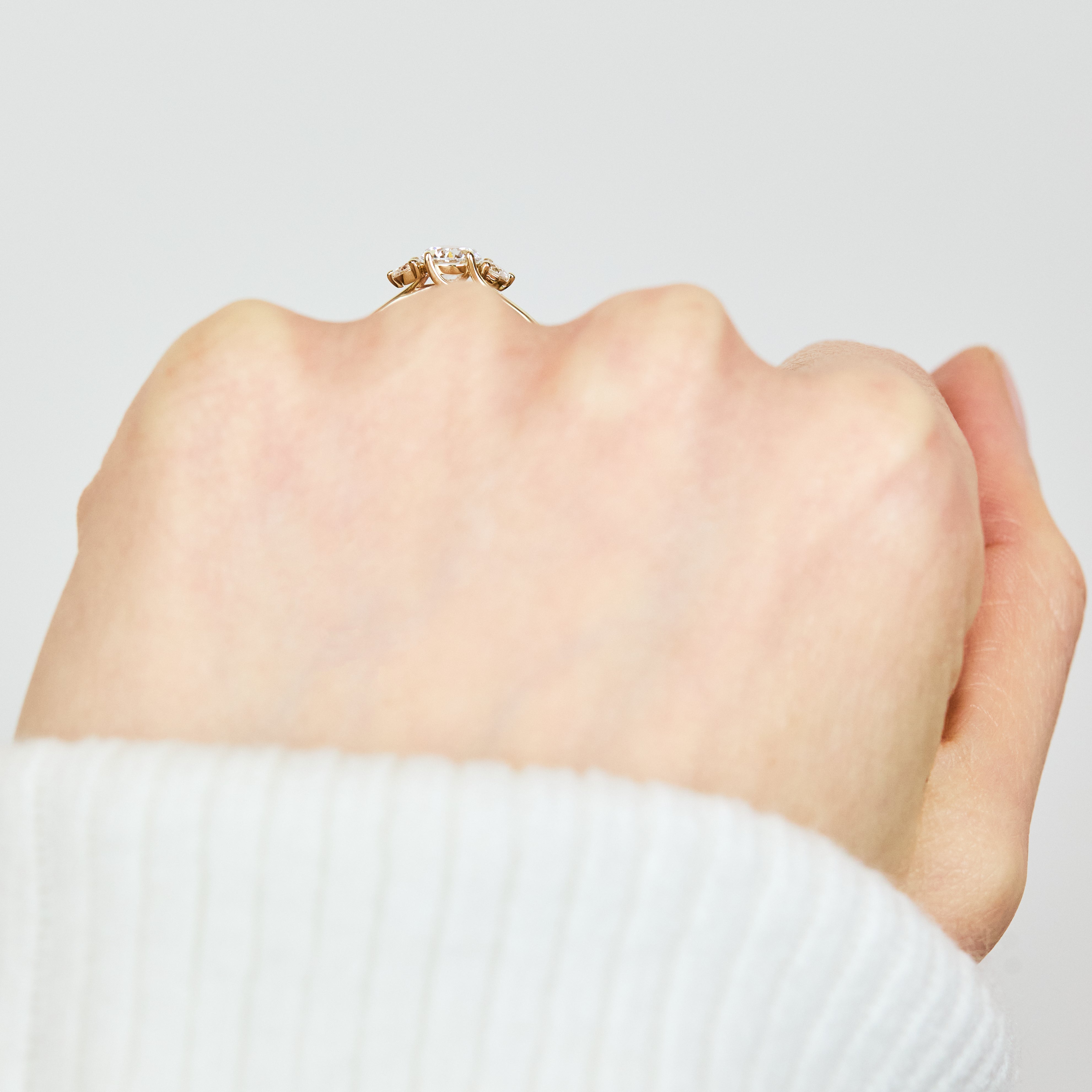 Round Brilliant Cut Lab-Grown Diamond Engagement Ring, One Of A Kind