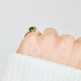 1.20ct Pear Shape Salt and Pepper Diamond Engagement Ring, Juno Setting