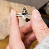 2ct Salt & Pepper Diamond Engagement Ring, Athena Setting