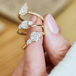 Round Brilliant Cut Lab-Grown Diamond Engagement Ring Trilogy