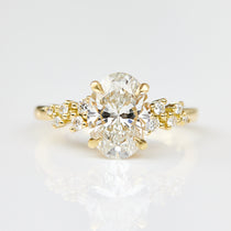 Lab-Grown Oval Diamond Yellow Gold Engagement Ring