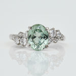 Oval Mint Green Sapphire Engagement Ring