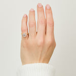 One of a Kind Lab-Grown Diamond Trilogy Engagement Ring, 18ct yellow gold
