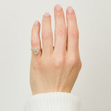 One of a Kind Lab-Grown Diamond Trilogy Engagement Ring, 18ct yellow gold