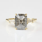 Emerald Shape Rose Cut Bella Engagement Ring