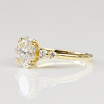 18ct Yellow Gold Oval Lab Grown Diamond Engagement Ring