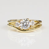0.70ct Round Brilliant Cut Lab-Grown Diamond Engagement Ring, Daisy Setting