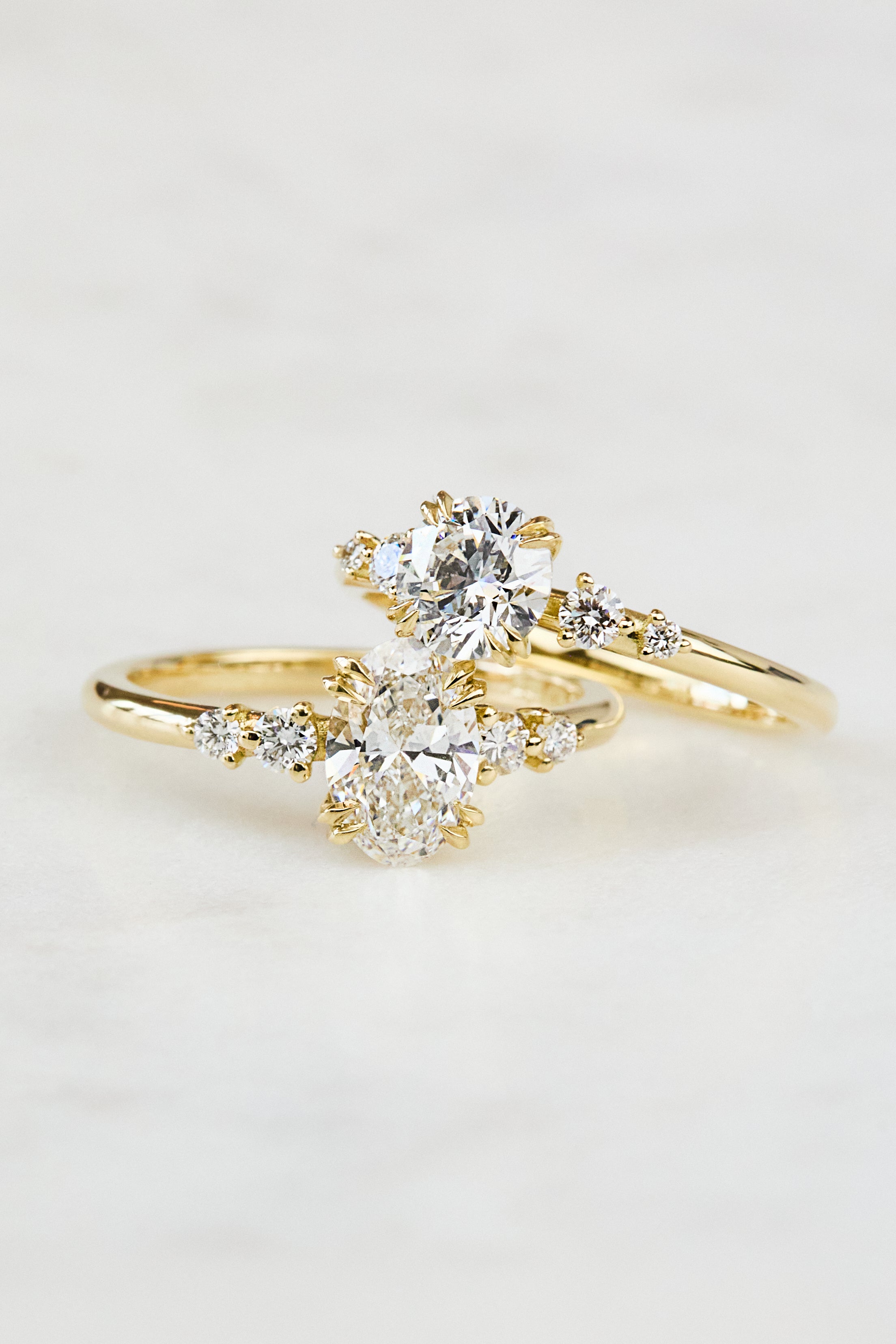 18ct Yellow Gold Oval Lab Grown Diamond Engagement Ring