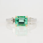 Brazilian Emerald Engagement Ring
