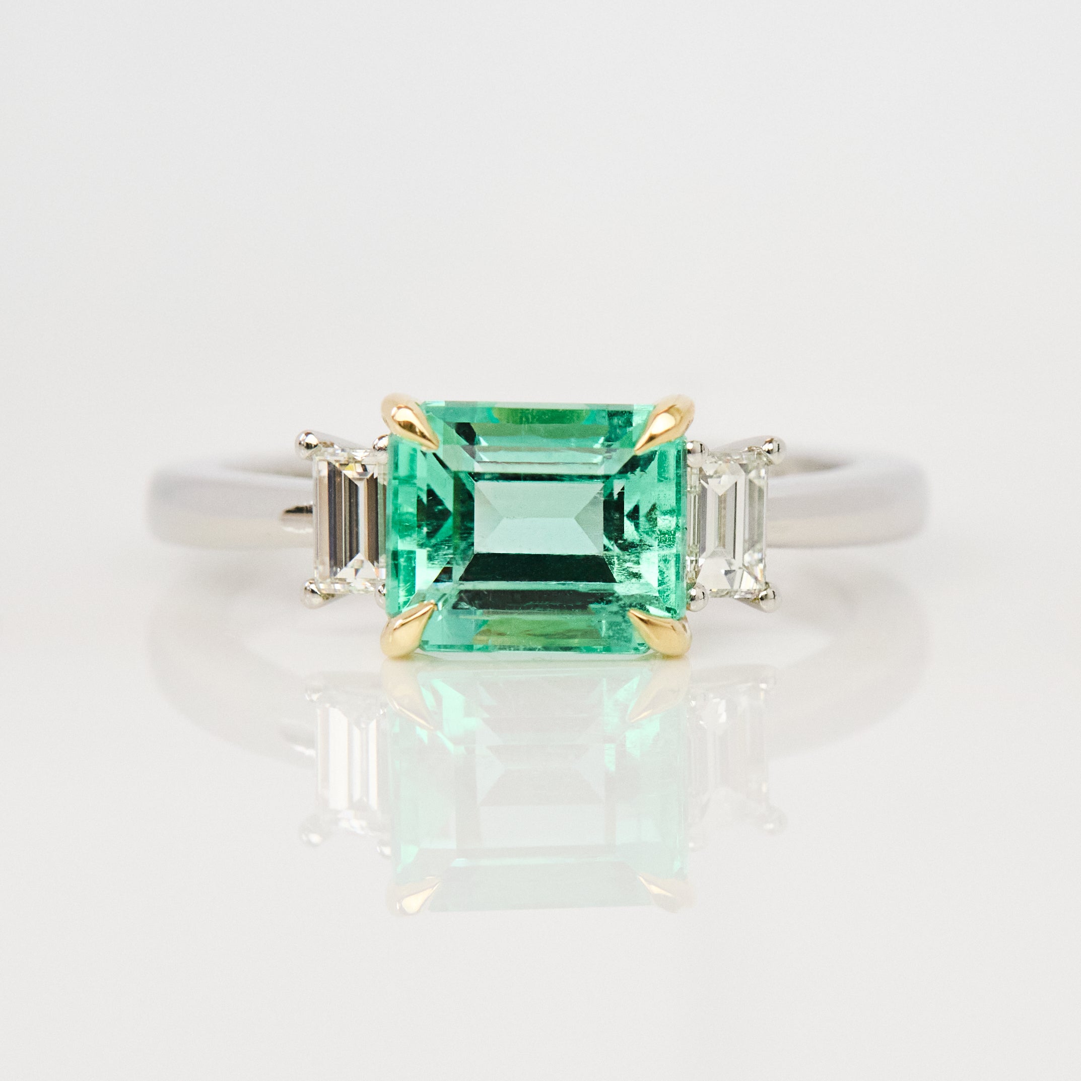 Brazilian Emerald Engagement Ring