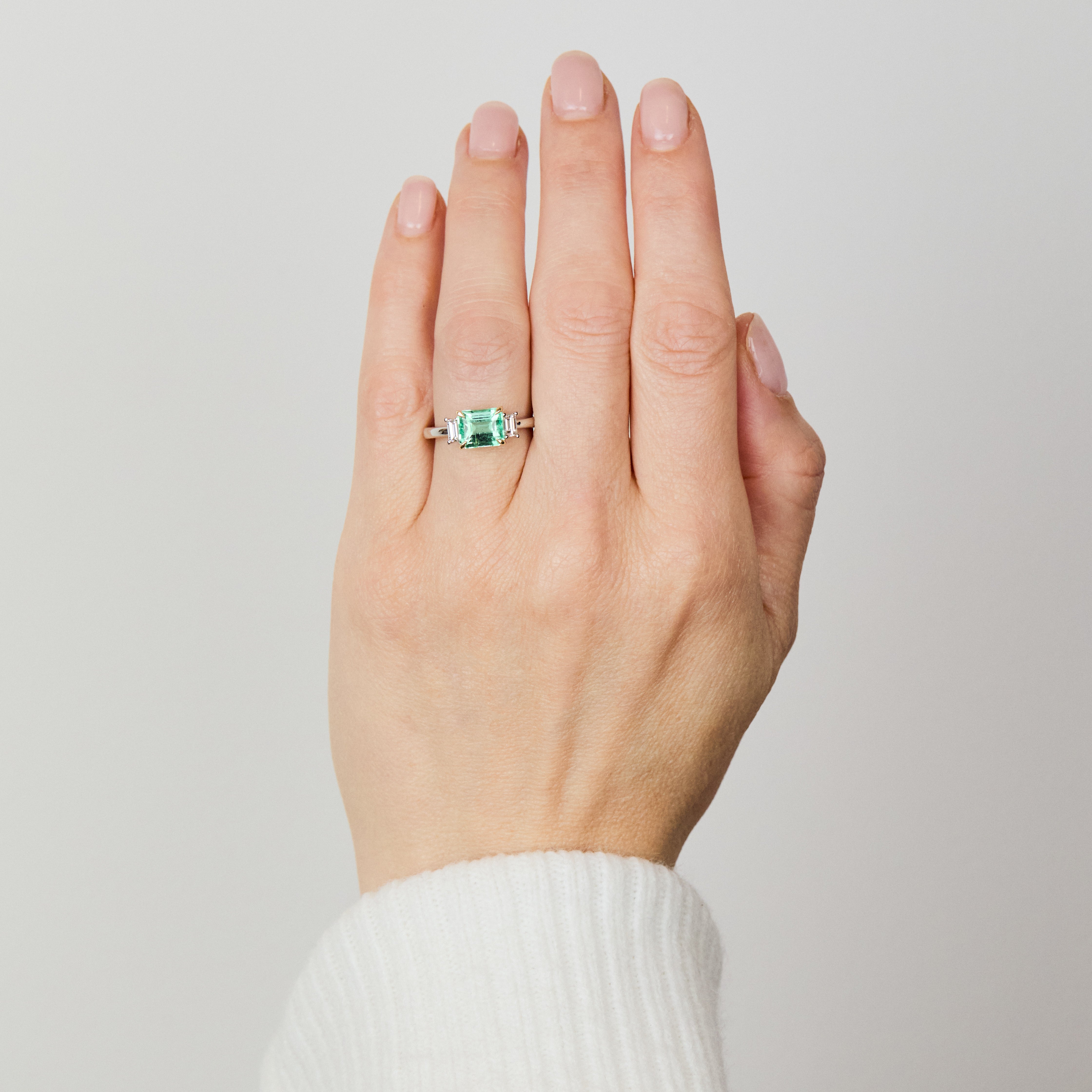 Brazilian Emerald Engagement Ring