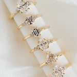 Lab-grown diamond yellow gold engagement rings