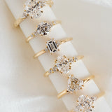 Lab-grown diamond yellow gold engagement rings