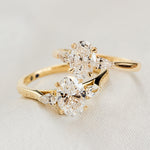 Lab-grown diamond yellow gold engagement rings