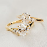 Lab-grown diamond yellow gold engagement rings