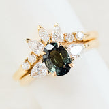 18ct yellow gold sapphire ring