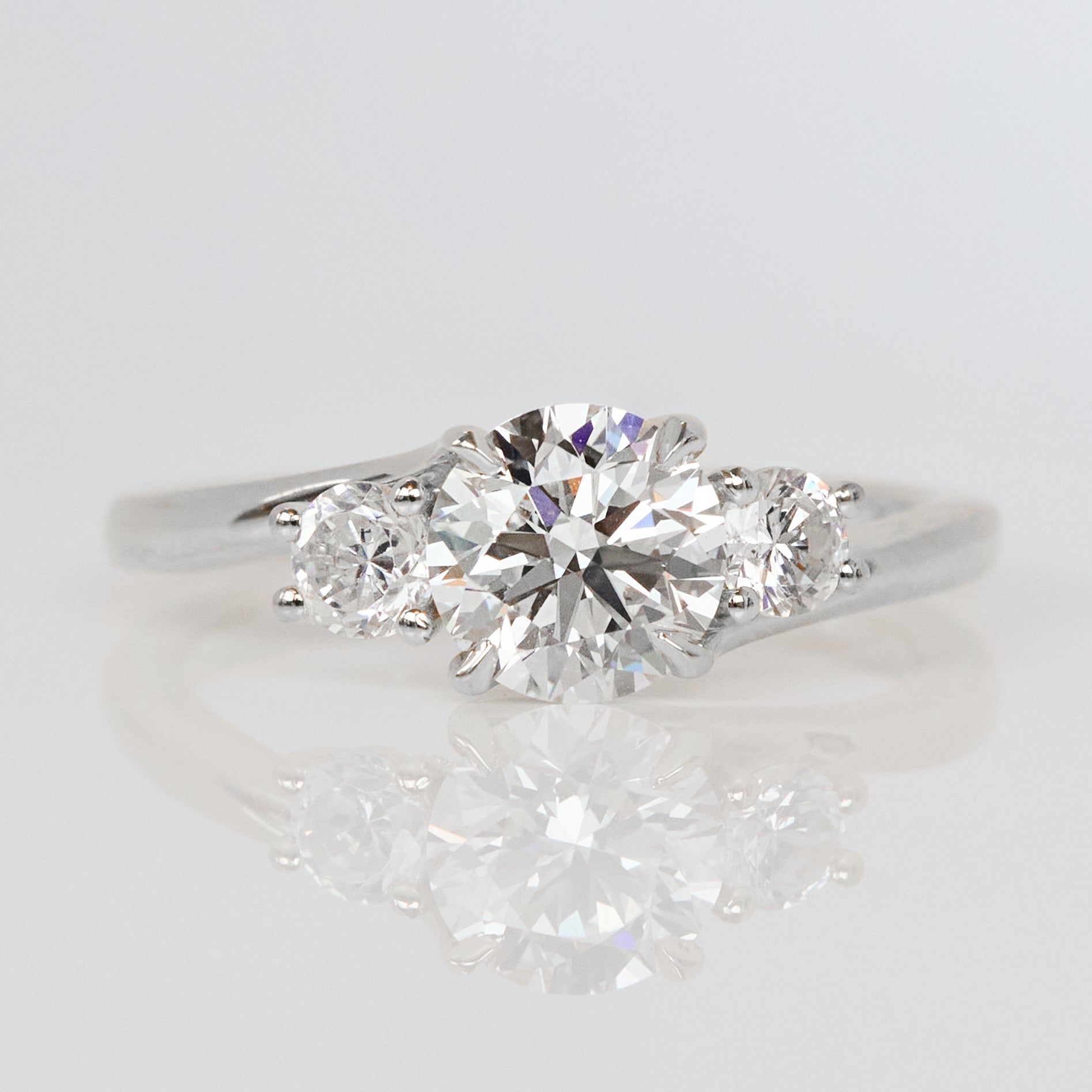 Round Brilliant Cut Lab Grown Diamond Engagement Ring