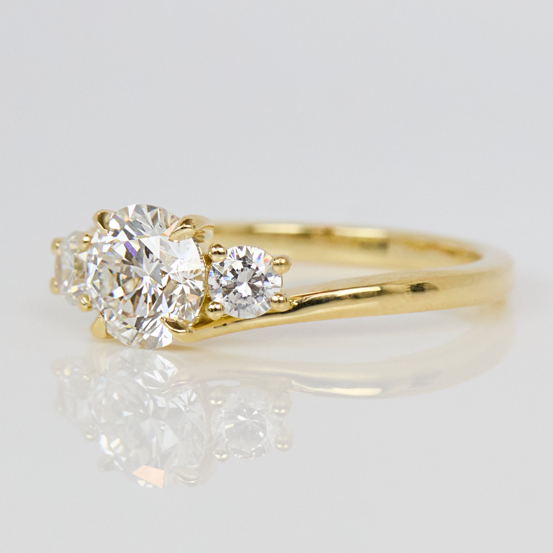 Round Brilliant Cut Lab Grown Diamond Engagement Ring