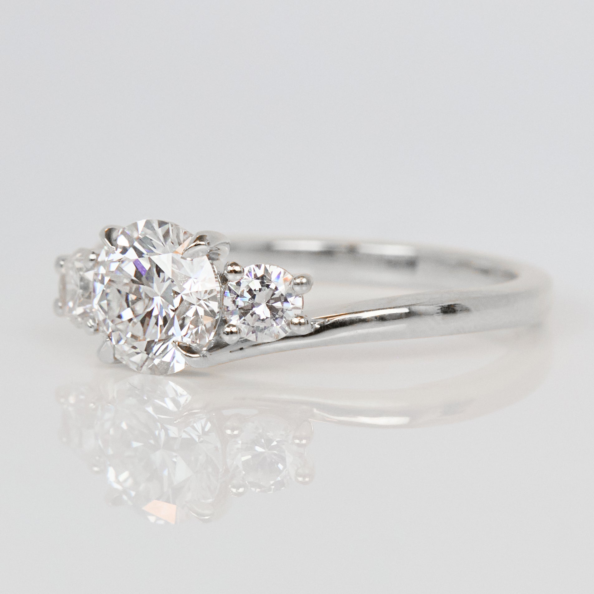 Round Brilliant Cut Lab Grown Diamond Engagement Ring