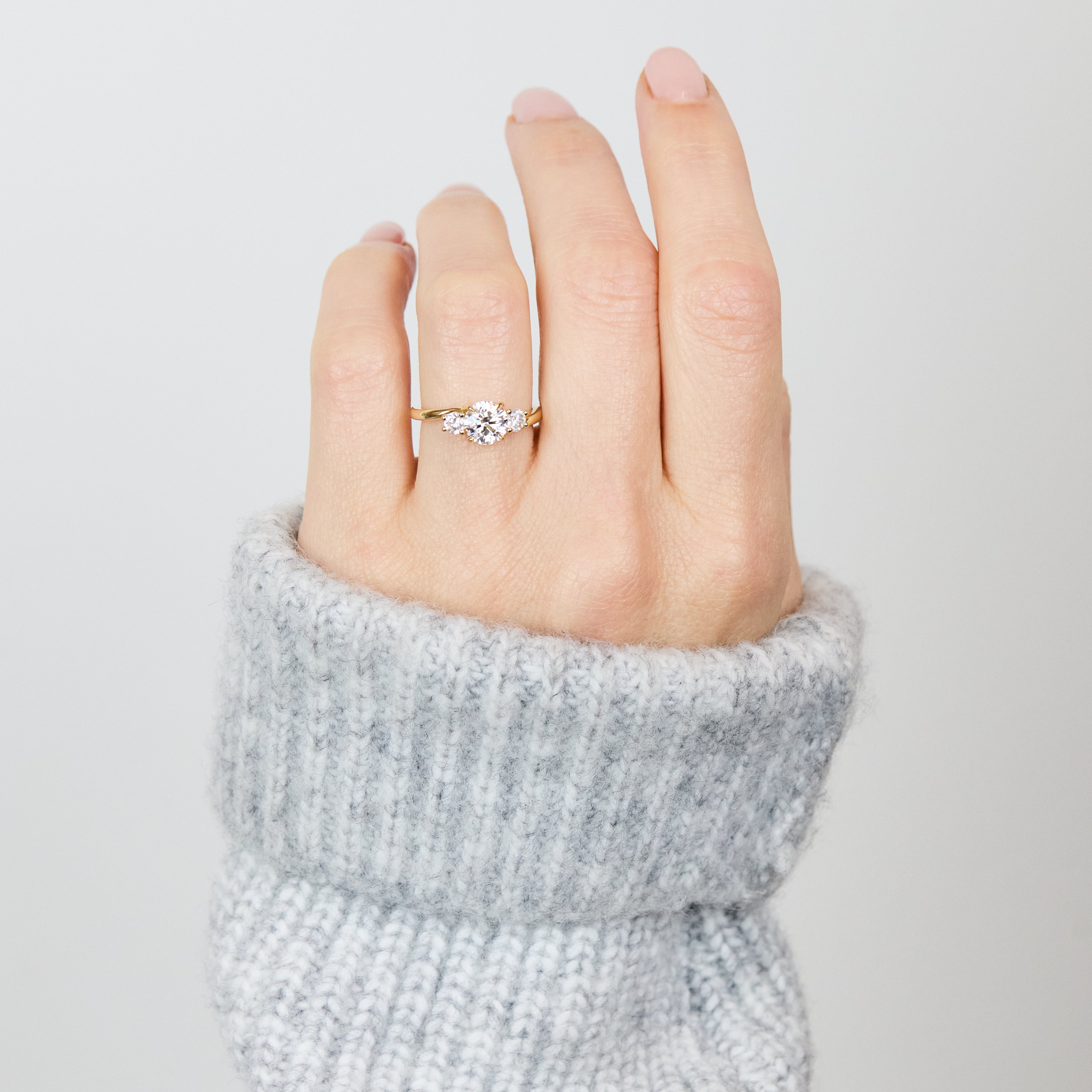 Round Brilliant Cut Lab Grown Diamond Engagement Ring