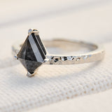 1.80ct Kite Salt and Pepper Diamond Engagement Ring, Juno Setting