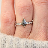 1.80ct Kite Salt and Pepper Diamond Engagement Ring, Juno Setting