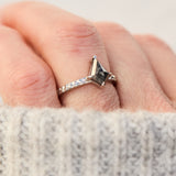 1.80ct Kite Salt and Pepper Diamond Engagement Ring, Juno Setting