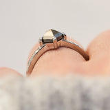1.80ct Kite Salt and Pepper Diamond Engagement Ring, Juno Setting