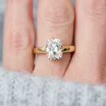 3ct Elongated Cushion Lab Grown Diamond Engagement Ring