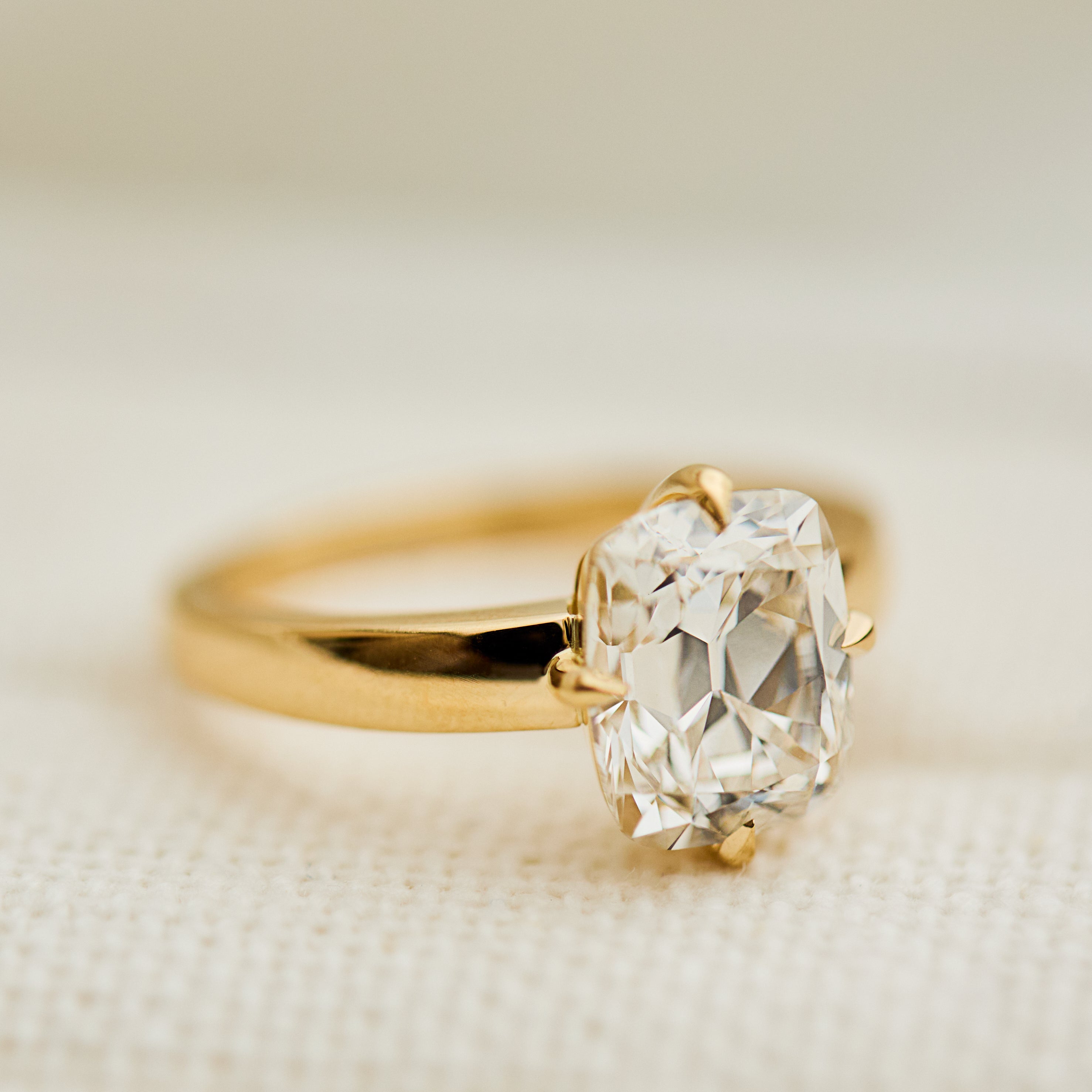 3ct Elongated Cushion Lab Grown Diamond Engagement Ring