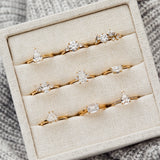 Lab-grown yellow gold diamond rings