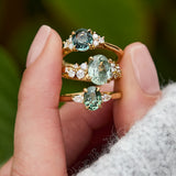 Oval Montana Mint Green Sapphire 
Engagement Ring, Cruz Setting