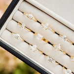 Lab-grown diamond yellow gold engagement rings