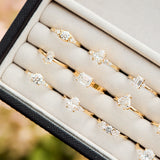 Lab-grown diamond yellow gold engagement rings