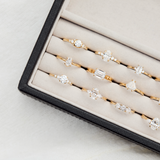 Lab-grown diamond yellow gold engagement rings