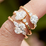 Lab-grown diamond yellow gold engagement rings