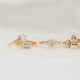 Lab-grown diamond yellow gold engagement rings